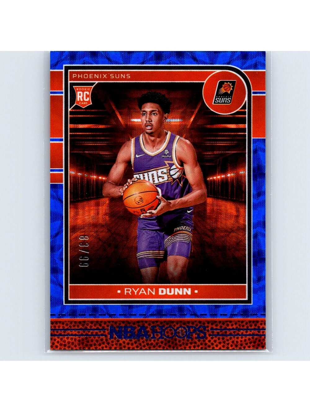 2024-25 Hoops Ryan Dunn Rookie #258 Blue Scope #/99 Phoenix Suns